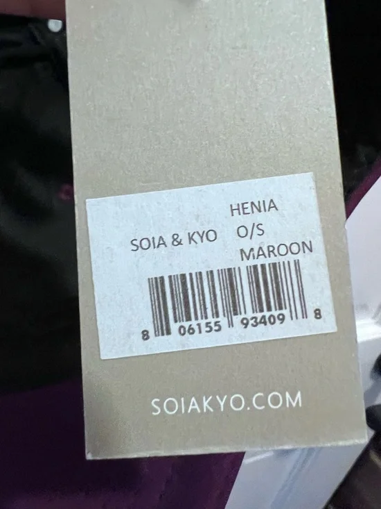 Soia & Kyo Plum Cap with Metal Logo Plaque - Picture 3 of 5